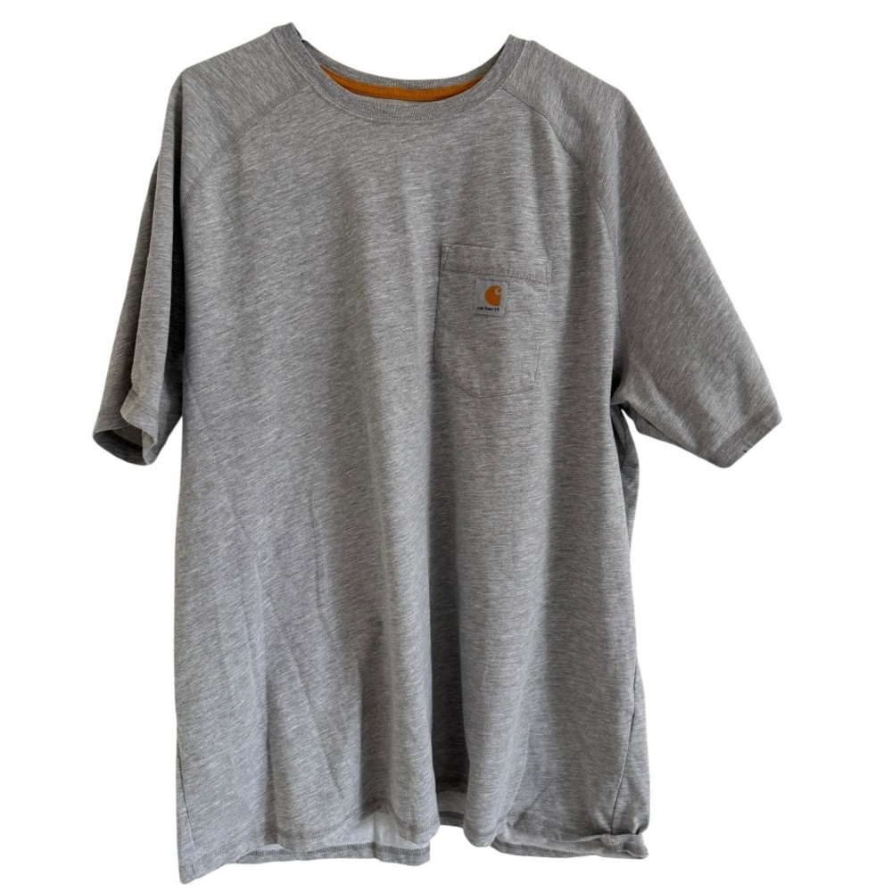 Carhartt Force Relaxed Fit Pocket T-Shirt Gray Mens Size 2XL Workwear Streetwear